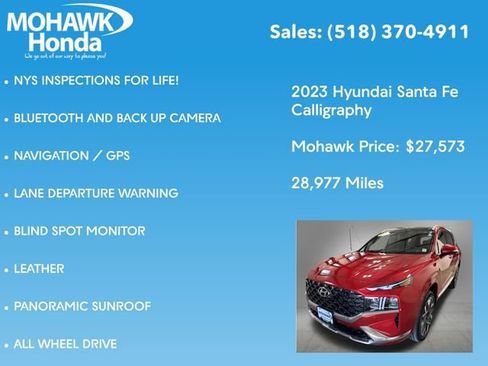Used 2023 Hyundai Santa Fe Calligraphy AWD/4WD image 7