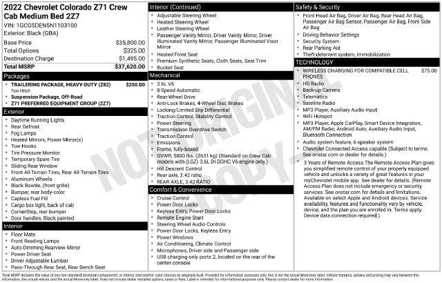 Used 2022 Chevrolet Colorado Z71 RWD image 16