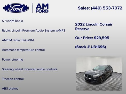 Used 2022 Lincoln Corsair Reserve w/ Equipment Group 201A AWD/4WD image 24