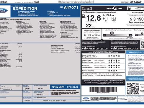 Used 2021 Ford Expedition XLT w/ Equipment Group 202A AWD/4WD image 12