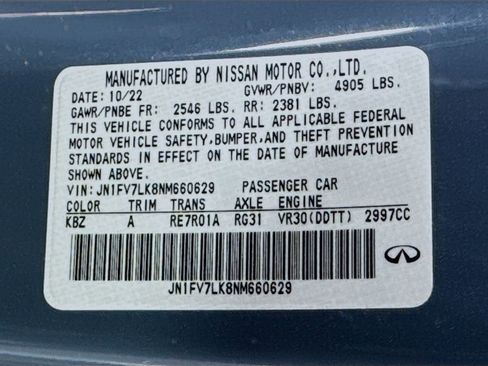 Certified 2022 INFINITI Q60 Red Sport 400 w/ Cargo Package image 42