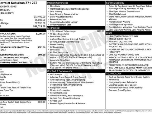 New 2026 Chevrolet Suburban Z71 w/ Comfort Package image 26