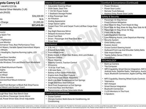 Used 2023 Toyota Camry LE FWD image 5