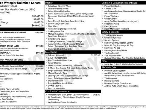 Used 2020 Jeep Wrangler Unlimited Sahara image 10