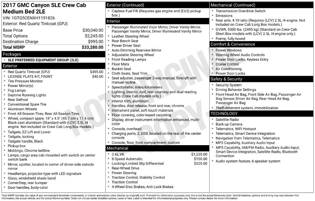 Used 2017 GMC Canyon SLE RWD image 4