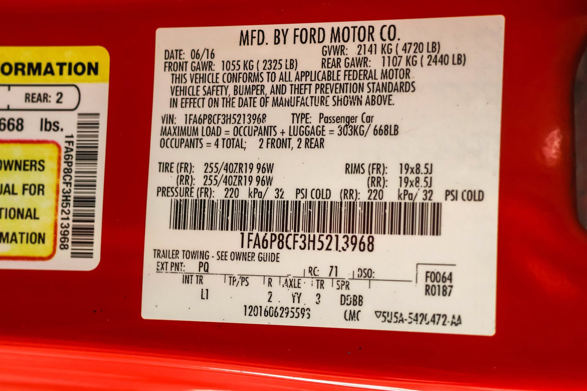 Used 2017 Ford Mustang GT Premium w/ Enhanced Security Package RWD image 43