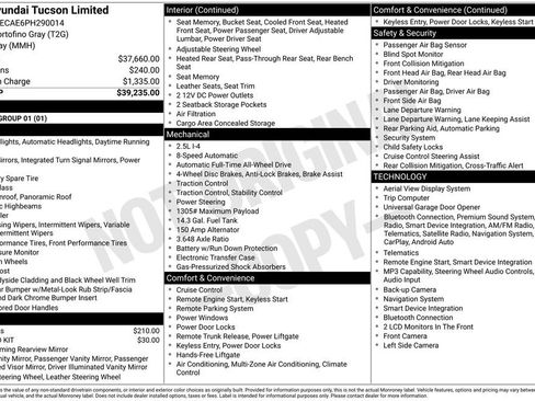 Used 2023 Hyundai Tucson Limited AWD/4WD image 2