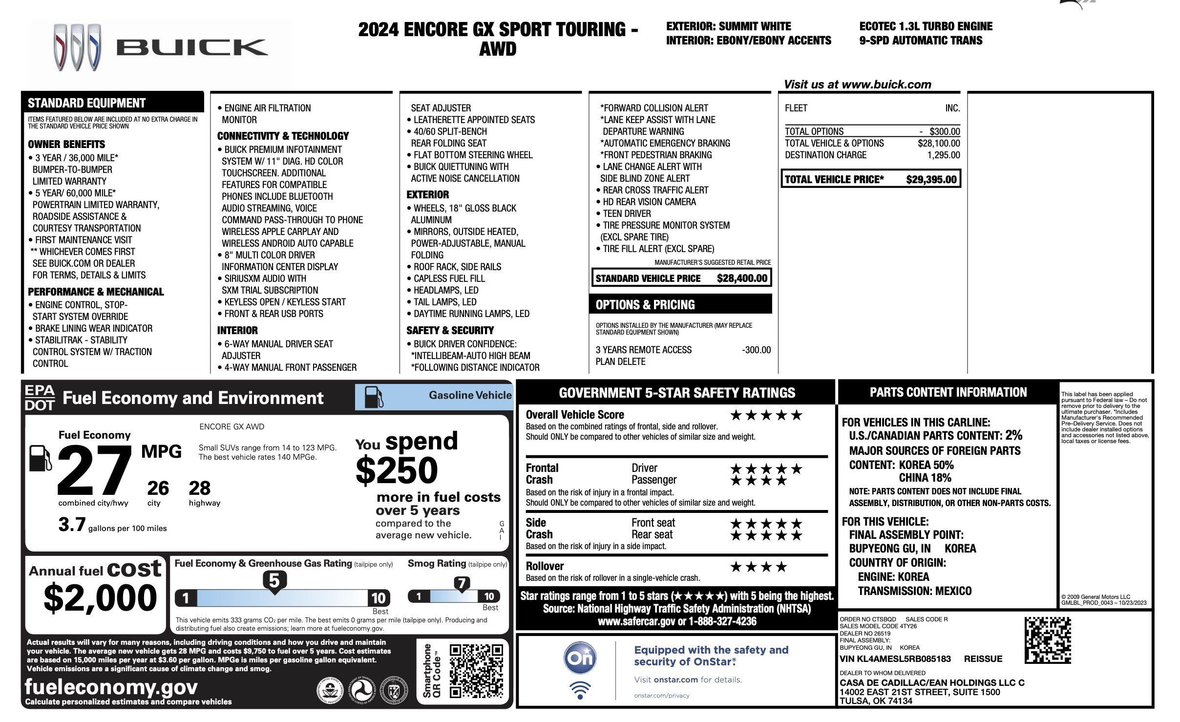Used 2024 Buick Encore GX Sport Touring AWD/4WD image 2