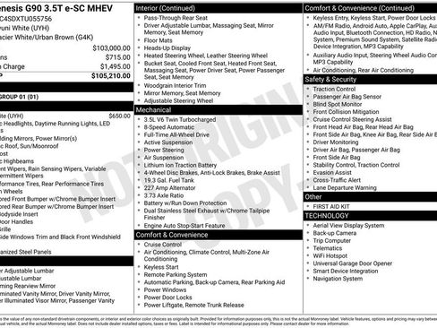 New 2026 Genesis G90 3.5T image 4