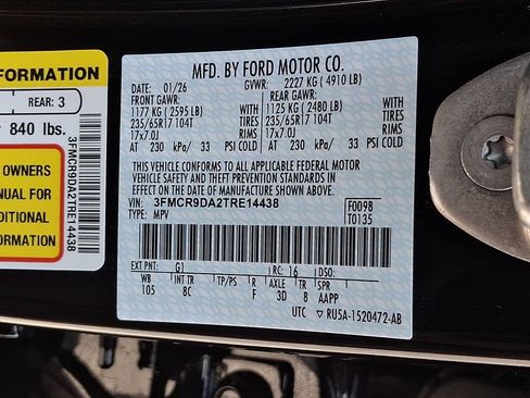 Used 2026 Ford Bronco Sport Badlands w/ Sasquatch Badlands Package AWD/4WD image 29