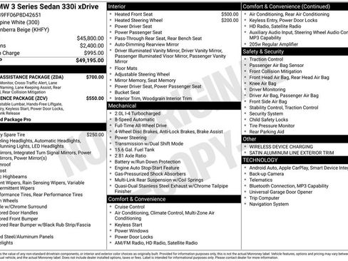 Used 2023 BMW 330i xDrive Sedan w/ Driving Assistance Package AWD/4WD image 3