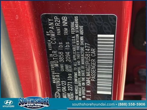 Certified 2023 Hyundai Elantra SEL FWD image 19