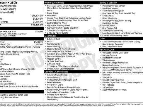 New 2026 Lexus NX 350h FWD w/ Cold Area Package image 4