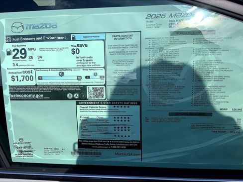 New 2026 MAZDA MAZDA3 s Sport FWD image 19
