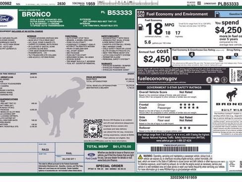 Used 2023 Ford Bronco Outer Banks w/ Sasquatch Package AWD/4WD image 30