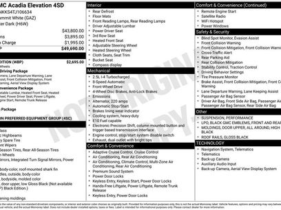 New 2026 GMC Acadia Elevation w/ Black Edition