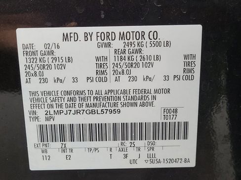 Used 2016 Lincoln MKX Black Label w/ Technology Package image 33