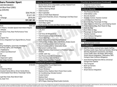 Used 2019 Subaru Forester Sport image 5