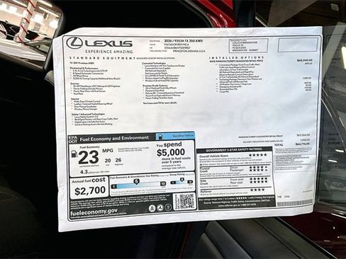 New 2026 Lexus TX 350 AWD image 14