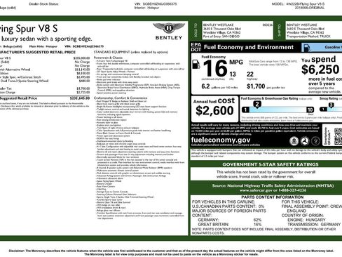 Used 2018 Bentley Flying Spur S V8 w/ Black Edition AWD/4WD image 6