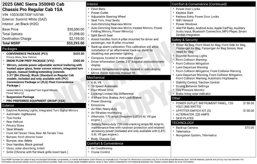 New 2025 GMC Sierra 3500 Pro w/ Convenience Package AWD/4WD image 31