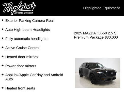 Used 2025 MAZDA CX-50 AWD 2.5 S w/ Premium Package image 16