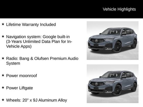 New 2026 Acura MDX A-Spec AWD/4WD image 2
