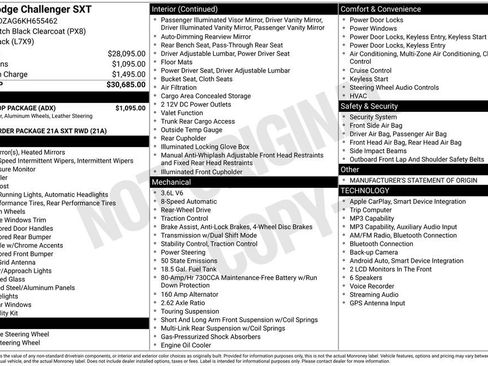 Used 2019 Dodge Challenger SXT w/ Blacktop Package RWD image 3