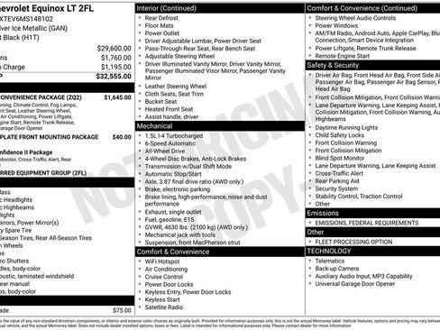 Used 2021 Chevrolet Equinox LT w/ Driver Convenience Package image 6
