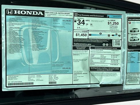 New 2026 Honda Civic Sport image 24