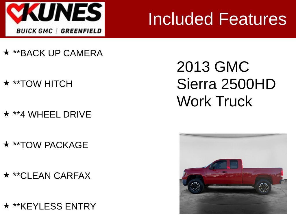Used 2013 GMC Sierra 2500 W/T AWD/4WD image 2