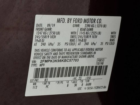 Used 2019 Ford Edge Titanium w/ Equipment Group 301A FWD image 95