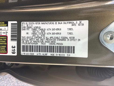 New 2026 Toyota Tacoma Limited image 17