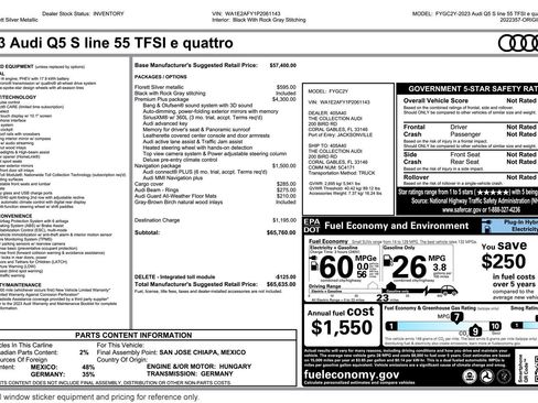 Used 2023 Audi Q5 e Premium Plus w/ Premium Plus Package image 2