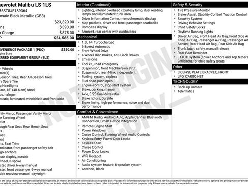 Used 2018 Chevrolet Malibu LS w/ LPO, Convenience Package 1 FWD image 33