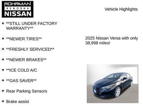 Used 2025 Nissan Versa S w/ Trunk Package FWD image 7