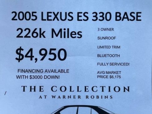 Used 2005 Lexus ES 330 w/ DVD Navigation System Pkg FWD image 2