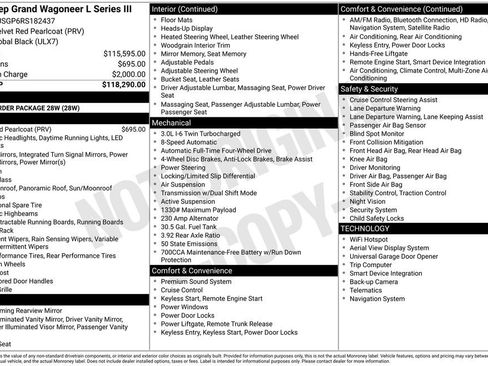 Certified 2024 Jeep Grand Wagoneer L Series III AWD/4WD image 62