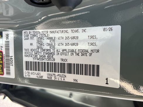 New 2026 Toyota Tundra Platinum image 26