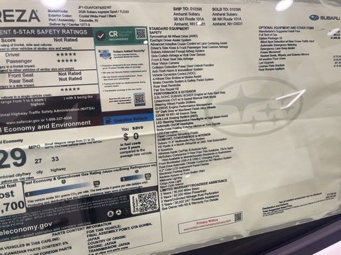 New 2026 Subaru Impreza 2.0i Sport image 15