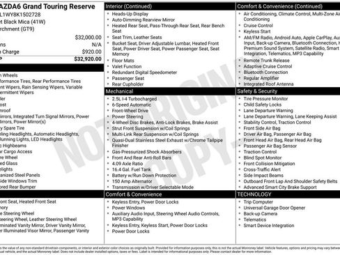 Used 2019 MAZDA MAZDA6 Grand Touring Reserve image 40