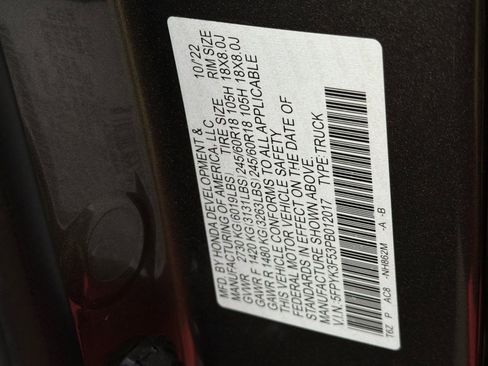 Certified 2023 Honda Ridgeline RTL image 21