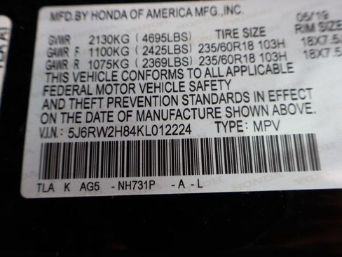 Certified 2019 Honda CR-V EX-L image 34