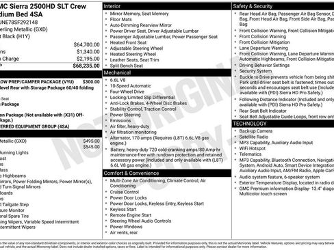 Used 2025 GMC Sierra 2500 SLT w/ Snow Plow Prep/Camper Package AWD/4WD image 2