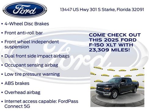 Certified 2025 Ford F150 XLT w/ Equipment Group 301A Standard AWD/4WD image 32