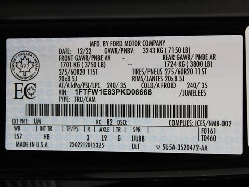 Used 2023 Ford F150 Lariat w/ Equipment Group 502A High AWD/4WD image 84