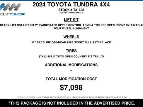 Used 2024 Toyota Tundra SR5 w/ SR5 Premium Package image 2