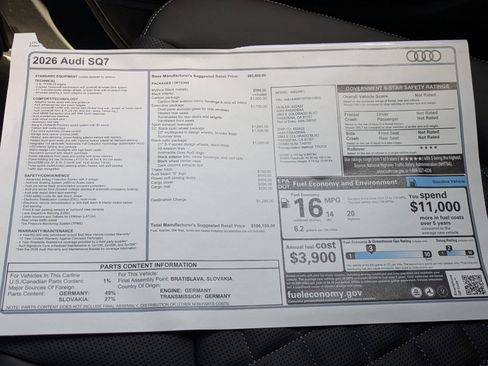 New 2026 Audi SQ7 Premium Plus image 18