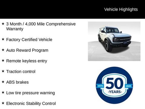 Certified 2023 Ford Bronco Black Diamond w/ Sasquatch Package image 7