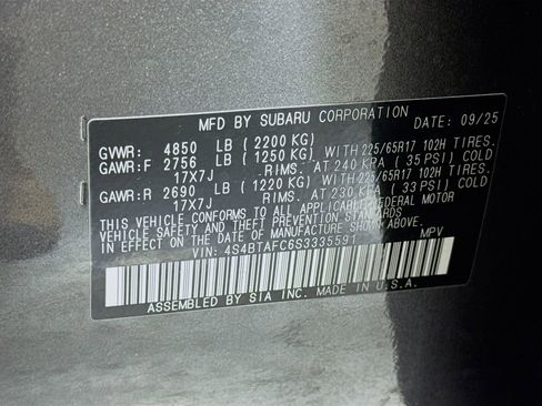 Used 2025 Subaru Outback Premium image 42